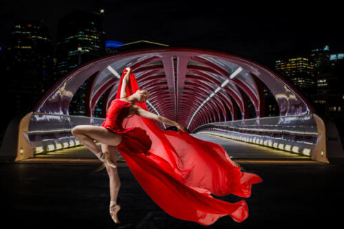 Dancer on Calgary Pace bridge